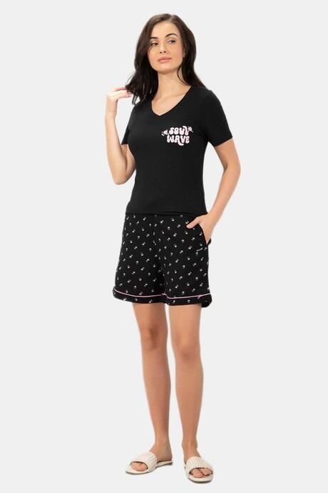 Amante Sleep Shorts - Black Beauty Floral Print — image 5